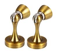Door Stoppers 2 Pack Magnetic Door Stop Magnet Wall Floor Mount Doorstop Magnetic Catch to Keep Doors Open Door Holder(Antique Yellow Bronze)