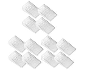 Door Stoppers Door Wedges Door Stop Wedges, Flexible Stackable Level Wedge Door Table Shims Soft Furniture Leveling Shims Furniture Levelers Small Flexible for Furniture (12 Packs)