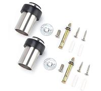 Door Stoppers, Floor Mount Door Stop 65mm Modern Doorstops Stainless Steel Cylindrical Floor Door Stopper for Wall Mounted Door Mounted, 2 Pack