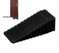 Door Stoppers for Bottom of D.oor, Soft PVC Anti-Collision D Oor Stop Wedge, Black Sturdy Doo R Stops for Floor, Non-Slip Stackable Do.orstop for Home Commercial Use