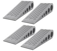 Door Stoppers for Bottom of Door Premium Floor Rubber Door Stop Wedge Made in USA Heavy Duty Honeycomb Design for Carpet, Tile, Ideal for Home, School, Commercial,Gray 4 Pack