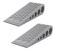 Door Stoppers for Bottom of Door Premium Floor Rubber Door Stop Wedge Made in USA Heavy Duty Honeycomb Design for Carpet, Tile, Ideal for Home, School, Commercial, Gray 2-Pack