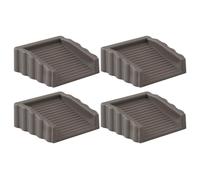 Door Stoppers for Floor - Doorstop Bumper | Anti Slip Wedges Indoors Rubber | Two-Way 4 Pieces Wedge Stopper Holder for Balcony Outdoor Indoor for Living Room Home Room Privacy Safety