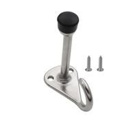 Door Stoppers - Wall Protector | Wall Mounted Doors, Quiet Protector Blocker Hardware, Heavy Duty Stainless Rubber Cushioning Walls Door Stopper with Hook for Bathroom Bedroom Room Apartment