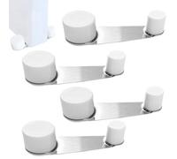 Door stoppers with Rotating Retainer - White Door Stop Prime 4,5 o 6 Units - Adhesive Door Stops Wedge- Door stoppers for skirtings - Door Stops Indoors (Blanco 5)