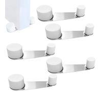 Door stoppers with Rotating Retainer - White or Brown Door Stop Prime 4,5 o 6 Units - Adhesive Door Stops Wedge- Door stoppers for skirtings - Door Stops Indoors (Blanco 6)