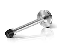 Door Stops, 6 Inch(150mm) Long Door Stopper, Stainless Steel, Wall Mount Solid Doorstop with Rubber Bumper Tip Modern Heavy Duty Chrome Door Holder, Extra Long Door Stop, Silver