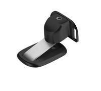 Door Stops Magnetic Door Stop Self Adhesive/Drilling Floor Mounted Door Stopper No Drill Brushed Magnetic Doors Catch Holder Magnetic(Nero)