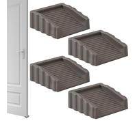 Door Stops On The Bottom, Heavy Duty Non-Slip Door Support - 4 Pcs Two-Way Wedge for Privacy Home Security Hotels Anti-Theft Protection