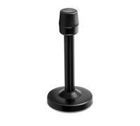 Door Stops, Wall Mounted Door Stop Black Door Stoppers for Skirtings 4 Inch Long Door Stopper with Sound Dampening Rubber Bumper Heavy Duty Stainless Steel Tall Doorstop for Walls, 1Pack