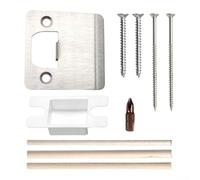 Door Strike Plate Extra Wide Lip Door Strike Plate Extended Lip Door Latch Striker Heavy Duty Strike Plate For Door Frame Repair Interior Exterior Door Hardware(steel color)