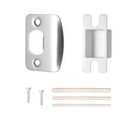 Door Strike Plate for Interior Doors, Security Reinforcement Plate, Stainless Steel Polished Chrome Strike Plate, 1 Pack