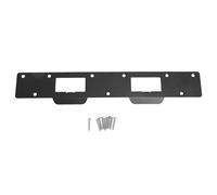 Door Strike Plate Heavy Duty Steel Reinforced Security Strike Enhanced Protection Easy Installation for Door Handles Deadbolts 5.5in to 6in Hole Center Distance (Black)