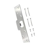 Door Strikes Plate Stainless Steel Heavy Type Reinforcement Security Device Suitable for Latches Deadbolts Adjustable Screw Hole Spacing Replacement Back for Easy Install