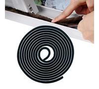Door Strip Draft Excluder, 10m (L) x 9mm (W) x 5mm (T) Brush Draught Excluder, Draught Proofing, Front Door Draft Excluder Strip, Draught Excluder for Windows, Black