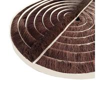 Door Strip Draft Excluder, 5m (L) x 9mm (W) x 15mm (T) Brush Draught Excluder, Draught Proofing, Front Door Draft Excluder Strip, Draught Excluder for Windows, Brown