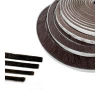 Door Strip Draft Excluder, 5m (L) x 9mm (W) x 23mm (T) Brush Draught Excluder, Draught Proofing, Front Door Draft Excluder Strip, Draught Excluder for Windows, Brown