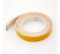 Door Strip Draft Excluder Sticky Intumescent Fire Smoke Garage Door Seal - Self Adhesive Surface Mounted Window Sealer Strip with Brush - 5.2m (White)