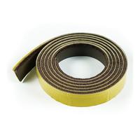 Door Strip Draft Excluder Sticky Intumescent Fire Smoke Garage Door Seal - Self Adhesive Surface Mounted Window Sealer Strip with Brush - 5.2m (Brown)