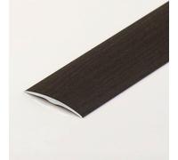 Door Strip, Flat Laminate Profile Flooring Edge Trim, Floor Transition Strip, Bridge The Height Between 1-5 Mm, For Doorways Joining Gaps Tile Trim(Black Walnut Grain)