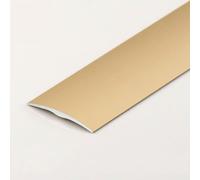 Door Strip, Flat Laminate Profile Flooring Edge Trim, Floor Transition Strip, Bridge The Height Between 1-5 Mm, For Doorways Joining Gaps Tile Trim(Gold)