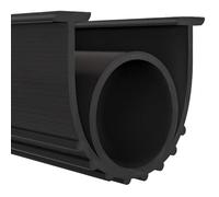 Door Strip - Garage Bottom Rubber Seal, Weatherproof T-End Strip | Durable Flexible Rubber, Garage Draft and Noise Protection, Home Garages Use, Energy Efficient, Black