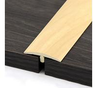 Door Strip Threshold Transition Strip T-Type Floor Gap Transition Strip Just Peel and Stick, Wood Grain Finish Doorway Entry Floor Cover Strip, 1.57" Wide, Self Adhesive