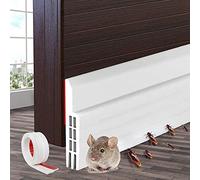 Door Sweep, Bottom Draft Seal Strip Self Adhesive Under Draught Stopper, Insulation Energy Saving, 39" Length x 2" Width White