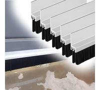 Door Sweep Brush, Double-Row H-Type Door Brush Sweep Seal, 30 mm Aluminum Base, Multiple Sizes, 1, 2, 5 Pcs(5 Pcs,H 40 MM)