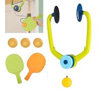 Door Table Tennis Game Over The Door, Hanging Ping Pong Trainer Set, Adjustable Doorway Table Tennis, Indoor Table Tennis Exerciser with Rackets and Balls, Portable Ping Pong Game for Adults & Kids