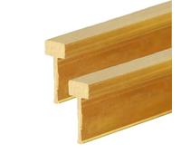 Door Threshold, Floor Transition Strip 2 Pcs Threshold Trim Brushed Brass, Decorative Transitions Seam Bar Ramps,5mm Width Thresholds for Plan,