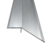 Door Threshold - Height Less Than 2in Cover 35in 39in Floor Transition Strips, Stainless Steel Strip, Edge Trim for Joining Flooring Gaps(Silver,L120cm/4ft)