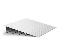 Door Threshold Ramp 5" Rise Door Ramp Aluminum Entry Ramp or Doorways Rated 800 lbs Load Capacity forWheelchair Scooters Power Chairs Walkers Metallic
