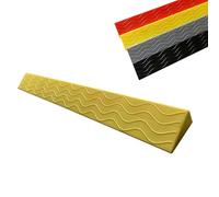 Door Threshold Ramp, Non-Slip Plastic Ramps for Wheelchairs, for Sweeping Robot/Stairs/Scooters/Bathrooms, can be Spliced or Cut(Yellow,100x10x3.5cm)