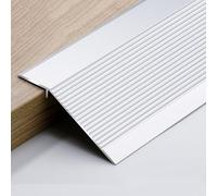 Door Threshold Reducer Aluminum Floor Bridge The Height Gap Between 1-4cm,Metal Transition Strip,pressure resistance Flat Divider(Silver)