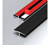 door threshold strip, 15/20/33/40mm Wide T Molding Floor Transition Strip - Self-Adhesive Threshold Strip for Door, Tile, and Carpet to Tile Flooring Edge Trim (Red, 3.3cm/1.29in)(Black,4cm/1.57in)