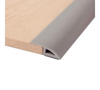 Door Threshold Strip 35mm (W)*1m (L) Laminate Door Threshold Strip Self Adhesive Carpet Edge Strip PVC Floor Transition Strips Threshold Trim and Edgings Threshold Strip for Joins Gap (Gray)