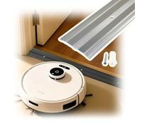 Door Threshold Strip Anti-Slip Flooring Edging Trim with Screws, Aluminum Doorway Threshold, Door Divider Strip for Flat/Uneven Floor, Wood to Tile Transition Bar(Silver)