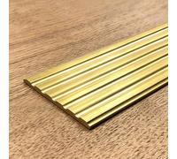 Door Threshold Strip Brass Non-Slip Stair Edge Trim for Wood/Marble Steps, 100cm Staircase Edge Protector, Edging Guard Threshold Strip, Laminate Flooring Cover Strips(57mm (2 1/4"))