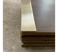 Door Threshold Strip Brass Transition Strip for Flat Floor, Doorways Gap Cover Bar for Vinyl Laminate Tiles Wood, Indoor & Outdoor Stair Edge Protector(Size:W2cmxH2cm (3/4"x 3/4"))
