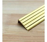 Door Threshold Strip Solid Brass Stair Edge Protector for Wood Steps, Anti-Slip L-Shape Staircase Edge Trim, Indoor & Outdoor Step Nosing Strip, Tile Stairs Nose Molding(30x10mm (1 1/8"x3/8"))