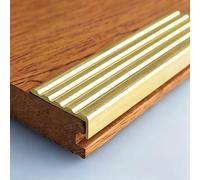 Door Threshold Strip Solid Brass Stair Edge Protector for Wood Steps, Anti-Slip L-Shape Staircase Edge Trim, Indoor & Outdoor Step Nosing Strip, Tile Stairs Nose Molding(30x11mm (1 1/8"x3/8"))