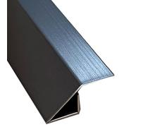 Door Threshold Strip Stainless Steel Transition Edge Cover for High to Low, 90 Degree Thresholds Ramps Trim for Vinyl, Brushed Surface Transition Bar for Indoor & Outdoor(Gray,50mm (2"))