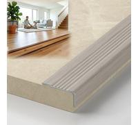 Door Threshold Strip Wood Grain Stair Nosing Edge Protector, Non-Slip L Shape Staircase Edging Trim, Stair Tread Threshold Cover Strip, Interior Exterior Step Edge Guard(Style L)