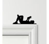 Door Topper Boy Lying Reading Book Choice Of Colours Top Of Frame Decorative Sign | Novelty Plaque, Door-Frame Art, Decorative Wall Art