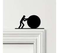 Door Topper Man Pushing Ball Gym Choice Of Colours Top Of Frame Decorative Sign | Novelty Plaque, Door-Frame Art, Decorative Wall Art