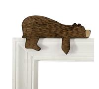 Door Topper Wall Decor Cute Handcrafted Wood Decor Bear Shape Horizontal Wall Decor, Wall Accents, Home Decor, Wooden Bear Door Topper Decor for A Housewarming Party