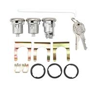 Door Trunk Cutlass Lock Key Set, Replacement for Chevy Applications, Malibu, Monte Carlo, Camaro, Direct Fit OEM 654394765282, Easy to Install with 3 Locks, 2 Keys, 3 Was