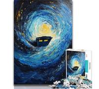 Door Under The Night Sky Adult Jigsaws 1000 Pieces Difficult,Pattern Assembly Fun at Home Activities,Birthday Present,Travel Gifts 50x75cm