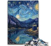 Door Under The Night Sky Jigsaw Puzzles for Adults 1000 Piece,Help The Brain Exercise Addictive Toys to Cultivate Patience Parent-child Interaction (38x26cm)